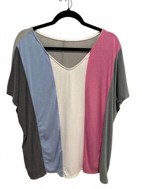 NEW EMERALD COLLECTION women's striped tunic top in multi